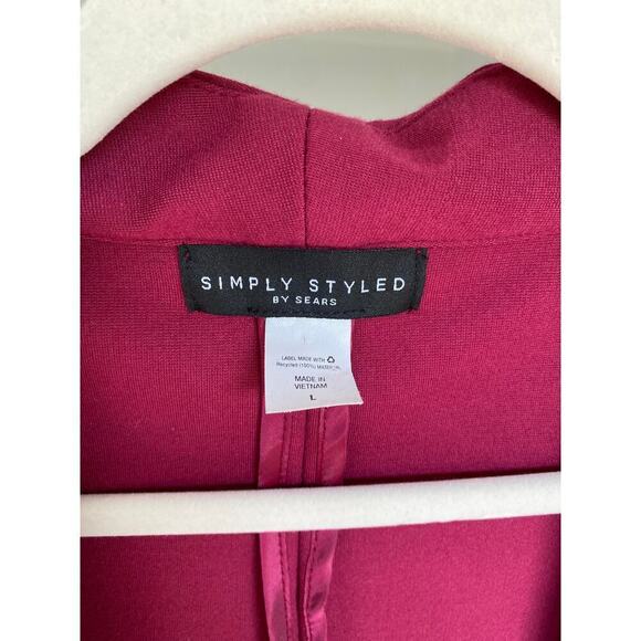 Simply Styled Berry Blazer Feminine Polished Business Professional Autumn Winter - Picture 8 of 8